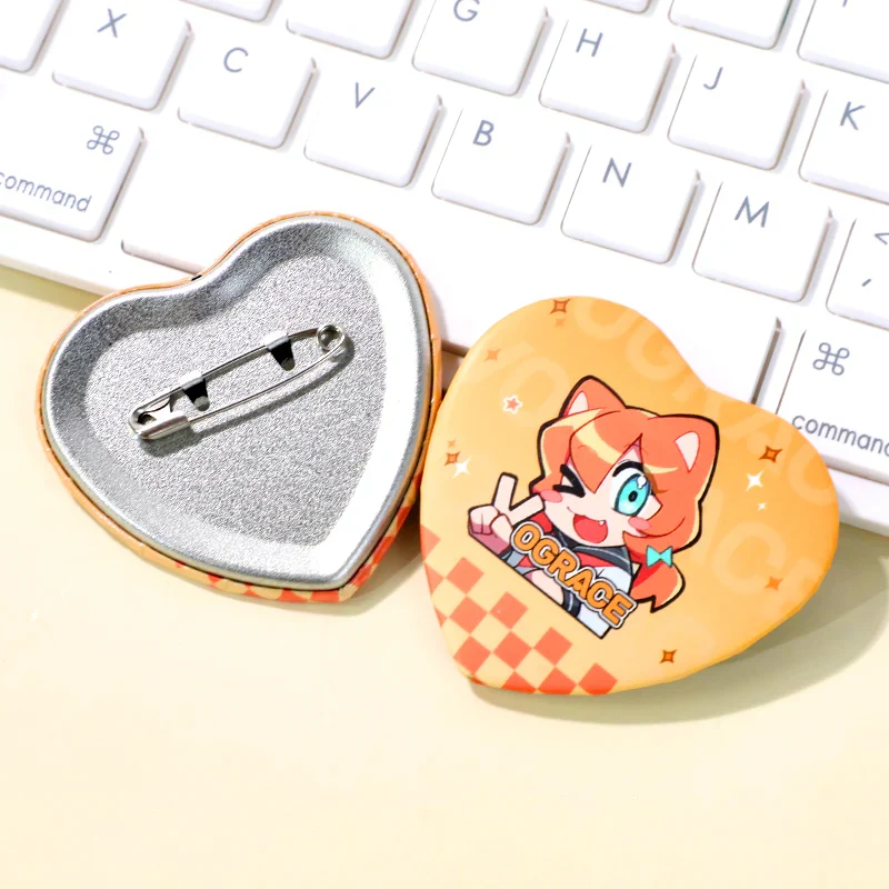 Custom Heart Shaped Button Pins - Image 5