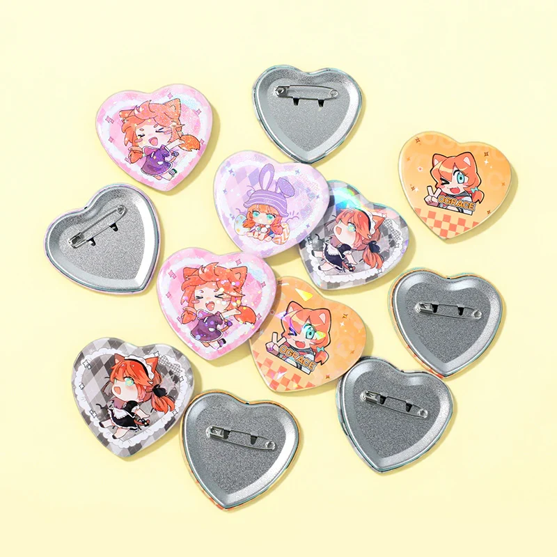 Custom Heart Shaped Button Pins - Image 6